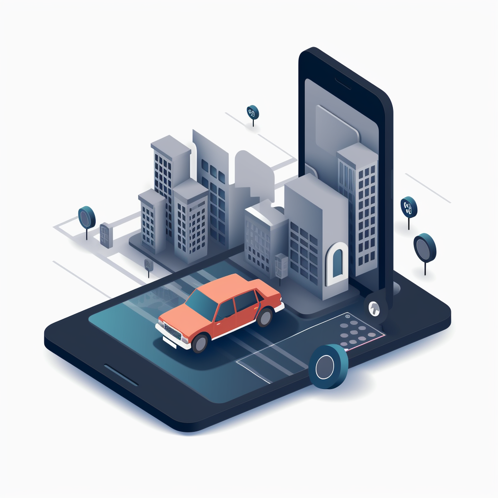 An image representing people booking Uber on their electronic devices