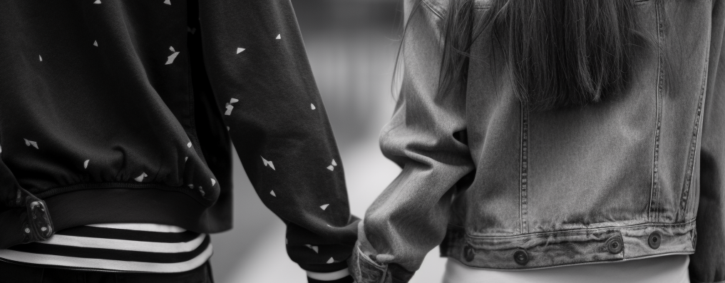 teenagers holding hands