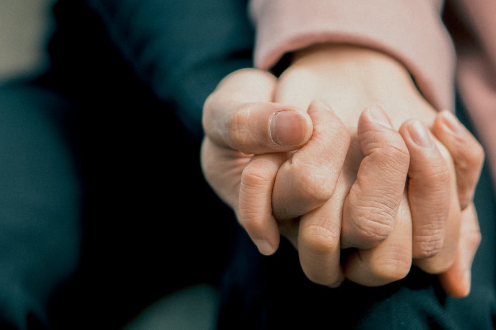 holding hands